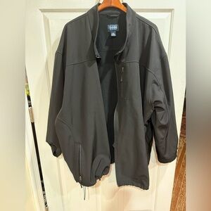 Men’s Harbor Bay Sleek Black Water/Wind resistant waterproof jacket - 6XL